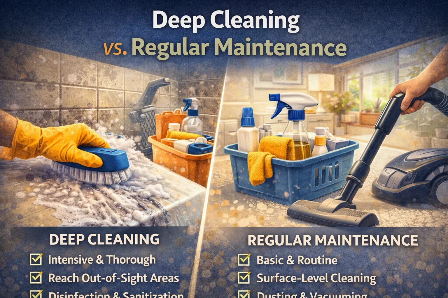 Deep Cleaning vs. Regular Maintenance